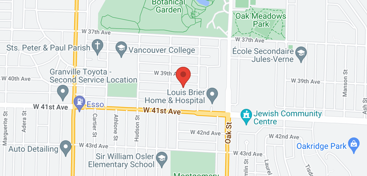 map of 1149 W 40TH AVENUE